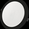 LX300152 LED recessed downlight, round, black, 18W, IP44, 1800lm, CCT