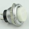 Przełącznik przyciskowy okrągły duży metal, off-(on) biały