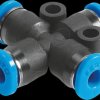 153378 Connector, X-shaped, 4x 3 mm diameter