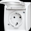 20 EW-54 Earthed contact outlet with hinged cover