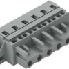 Socket header, 6 pole, pitch 7.5 mm, angled, gray, 231-206/027-000