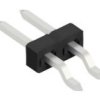 Pin header, 2 pole, pitch 2 mm, straight, black, 10063766