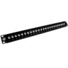 Patch Panel Rack 19 24 Porty Typu F 1U Czarny