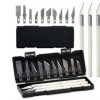 ZESTAW NOŻY NOŻYK MODELARSKICH SKALPEL 13 OSTRZY + ETUI