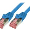 Patch cord S/FTP 6 linka Cu LSZH niebieski 10m 27AWG CQ2096S