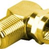 Schwaiger GOWAD8321537 Adapter kąta F pozłacany Złącza: Złącze F, Gniazdo F 1 szt.