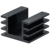 Extruded heatsink, (L x W x H) 37.5 x 32 x 20 mm, 10 K/W, black anodized, SK 76 37,5 SA