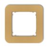 MINI Ramka uniwersalna pojedyncza zaokrąglona z tworzywa złoty 29MRTZ-1