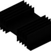 Extruded heatsink, (L x W x H) 75 x 121.3 x 31.4 mm, 2.75 to 1.25 K/W, black anodized, 10019778