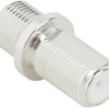 Coaxial adapter, 75 Ω, F socket to F socket, straight, 531-40120