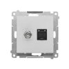 SIMON 55 Gniazdo antenowe typu „F” + RJ45 kat.6 aluminium mat TASFRJ45.01/143 KONTAKT SIMON