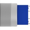 Vandal-proof pushbutton, 2 pole, silver, illuminated  (red/yellow), 3 A/250 VAC, mounting Ø 17.7 mm, IP67, 1-2316366-7