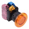 YW1L-A4E11Q4A Amber 24V illuminated 22mm Mushroom Maintained Push Button Switch 1NO-1NC IP65 IDEC
