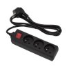 Przedłużacz z wyłącznikiem ECONOMIC 3-gniazda z/u 5m /H05VV-F 3x1/ czarny EPS-305W-2