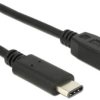 Delock Kabel USB USB 2.0 Złącze męskie USB Mini-B, Złącze męskie USB-C® 0.50 m czarny 83335