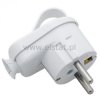 Wtyczka kątowa + uziem.WT16uz + uch. biała Schuko