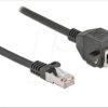 87003 Cat.6a extension cable, S/FTP, black, 3 m