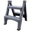 Kunzer 7KKT02 Folding Step Stool, 44 cm, Grey, 3.3 kg, Plastic, Workshop Use