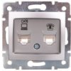 Domo Gniazdo Teleinformatyczne Rj45 Cat 6+Rj11 Srebrne 011440043 24876