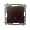 Simon 54 Przycisk pojedynczy zwierny z podświetleniem brąz mat DP1AL.01/46