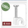 Quadrios 24CA417 Cable clips white 2-4mm Ø range 100 pcs suitable for fixings