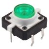 12x12x7.3mm Illuminated Micro TACT Switch Button - Green