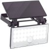 Brilliant G40421/06 Luton Solar Wall Light 6W Motion Detector Black