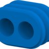 Wire seal, blue, 2 poles for signal double locking series, 2321922-2