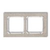 DECO Ramka 2 podwójna uniwersalna - beton (ramka: jasnoszara: spód: biały) jasnoszary 27-0-DRB-2 KARLIK