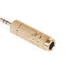 PRZEJŚCIE WTYK 3.5/GNIAZDO 6.3 STEREO ZŁOCONE METALOWE
