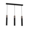 Lampa wisząca SOLO SAWN BLACK / PATINATED WOOD 3x mini GU10 MLP7470 Milagro