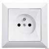 Gniazdo podtynkowe pojedyncze z uziemieniem 2P+Z Pola białe, 33029