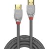 LINDY 37872 HDMI Cable HDMI-A plug, HDMI-A plug 2.00 m Grey 4K UHD HDMI cable