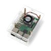 Obudowa do Raspberry Pi 5 - otwarta z wentylatorem - przezroczysta