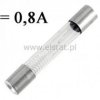 Bezpiecznik do mikrofali 0.8A / 5KV 40mm