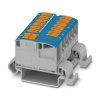 Blok rozdzielczy PTVFIX 6/12X2,5-NS35A BU, niebieskie złącze przemysłowe - 12 punktów przyłączeniowych o przekroju 2,5mm2