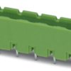 Pin header, 3 pole, pitch 7.62 mm, straight, green, 1812982