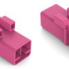 Plug, 2 pole, push-in, 1.5 mm², pink, 890-292/080-000