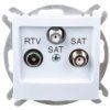 Impresja Gniazdo Antenowe Rtv-Sat-Sat Białe Gpa-Y2s/M/00