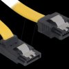 82472 Cable SATA 30cm yellow ob/ge Metall