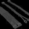 84541 PSU extension cable set 30 cm, 6 pieces, black