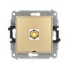 ICON Mechanizm gniazda pojedynczego RCA, bez pola opisowego (typu cinch - żółty, pozłacany) złoty 29IGRCABO-1