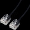 21154460 Patchkabel, Cat.6a, UTP, slim, black, 0,5 m