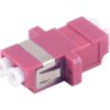 FO connector, LC duplex socket to LC duplex socket, OM4, multimode, ceramic, purple, BYB-4-98F2103