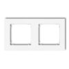 MINI Ramka 2 podwójna uniwersalna z tworzywa biały MR-2 KARLIK