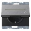 K.1 Gniazdo SCHUKO z pokrywą i polem opisowym antracyt mat 47527206