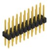 Pin header, 20 pole, pitch 2.54 mm, straight, black, 10053486