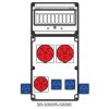 Rozdzielnica 2x5x32A 1x5x16A 4x3x16A INA=32A IP54 SB-109205-S0280-54