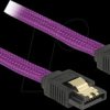 83690 SATA 6 Gb/s 30-cm purple straight/straight metal cable