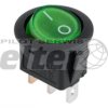 Przeł. kołys. podśw. okrągły ON-OFF AC zielony